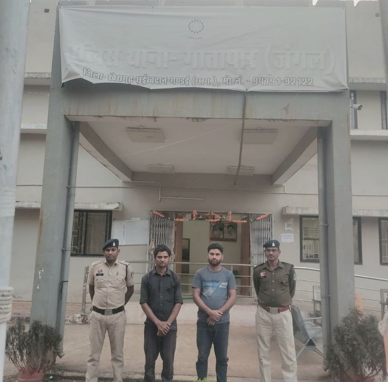 खैरागढ़. पशु तस्करी पर गातापार पुलिस की बड़ी कार्रवाई: दो आरोपी गिरफ्तार, मवेशी और वाहन जब्त